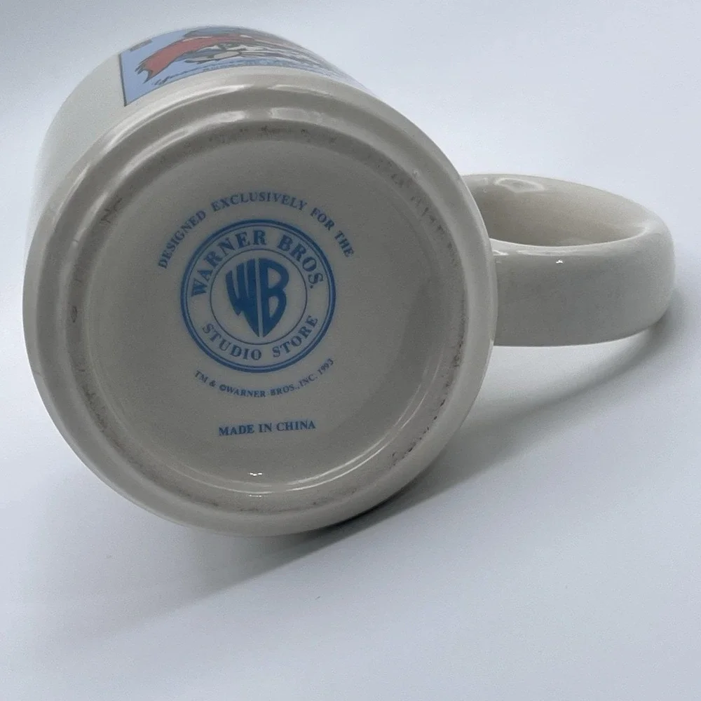 1993 Warner Bros Yosemite Sam Burbank Sluggers Baseball Mug Looney Tunes